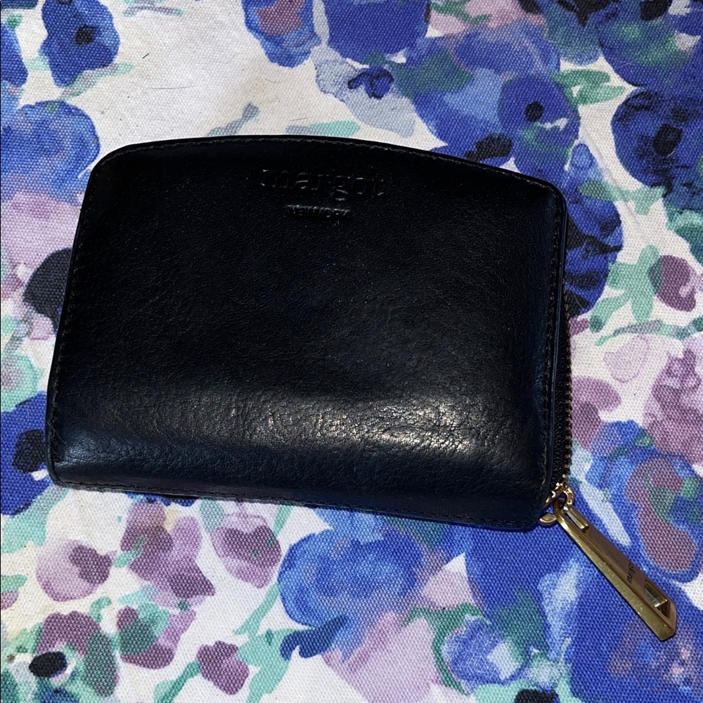 Margot New York Black Leather Wallet Accessory